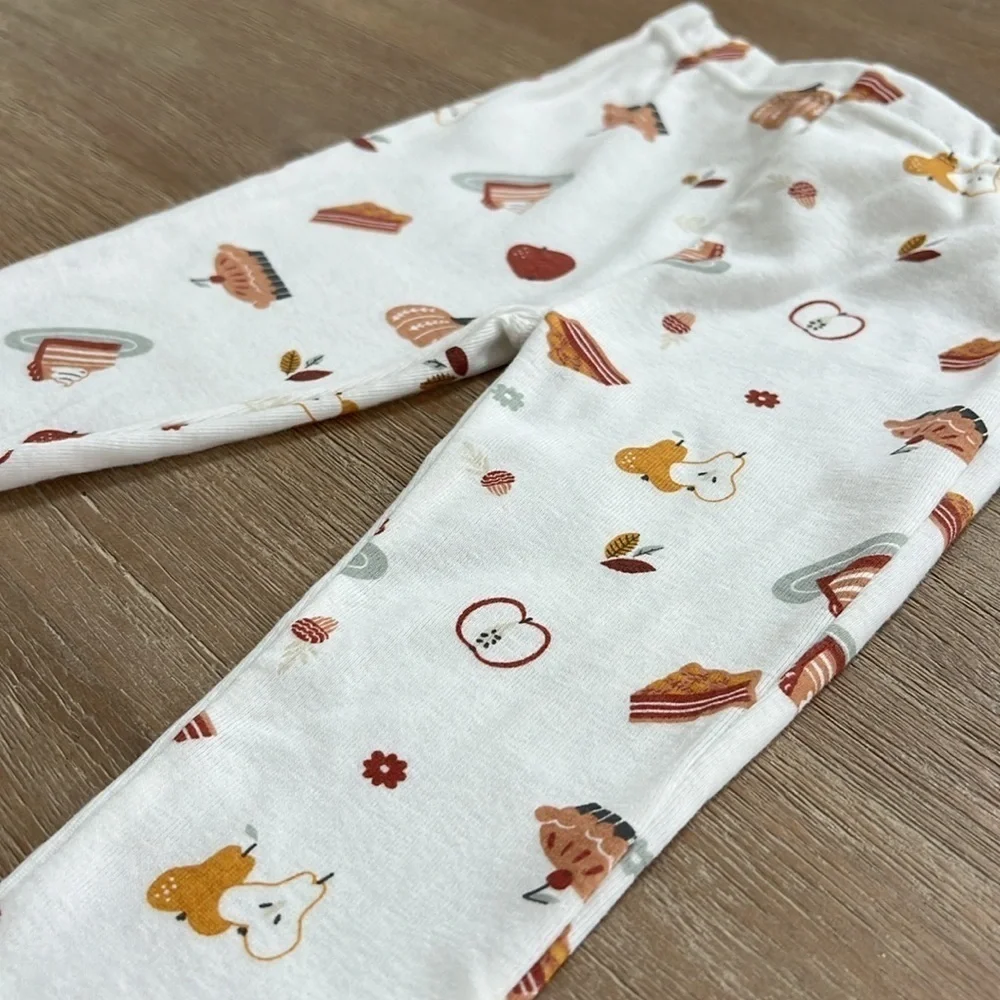 🎃 Rabbit + Bear Toddler Boy Girl Organic Cotton Pajama Set Fall 2T